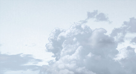 ふわふわの積乱雲　夏の雲	