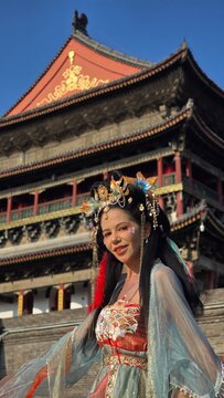 woman in traditional chinese dress