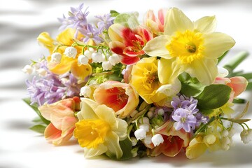 Colorful Spring Flower Bouquet