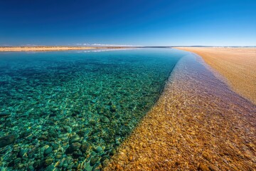 Tranquil Turquoise Water Meets Golden Sand Beach