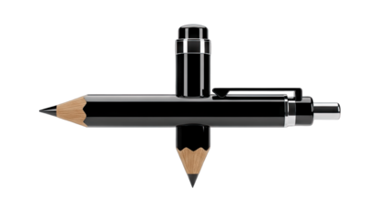 Mechanical Pencil and Pencils Composition on White Background