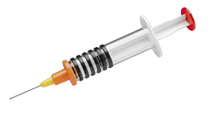 Medical Syringe Isolated on White Background