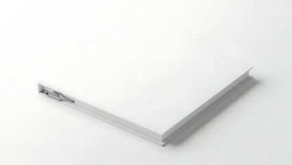 Naklejka premium Minimalist White Book or Notebook on a Clean White Background.