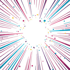 Colorful Burst Explosion Pattern Abstract Vector Art On White Background