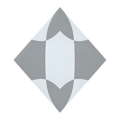 Obraz premium A geometric diamond shape with layered purple and pink gradients viewed from directly above