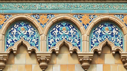 Obraz premium Ornate Moorish-Inspired Tilework: Architectural Detail