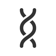 Biology DNA icon isolated flat style design.