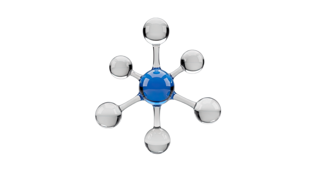 Molecular Structure Model Isolated on White Background - Powered by Adobe