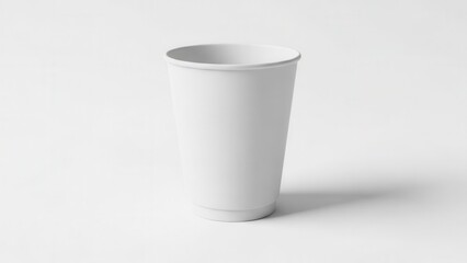 Studio shot of a blank paper cup for cafe identity and packaging mockup
