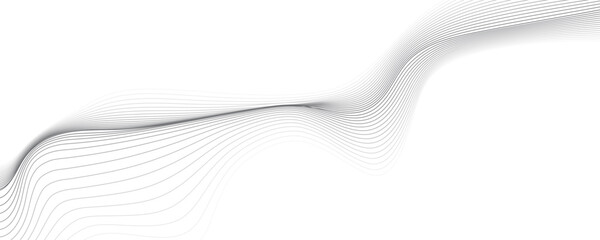Abstract minimal clean wavy gray line flowing particles future technology concept abstract wave curve lines banner background.	