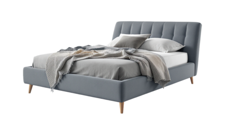 Contemporary bed an isolated background.