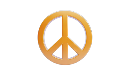 Peace Symbol Isolated on White Background