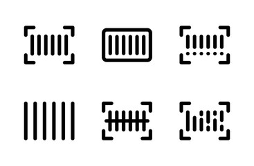 Modern Barcode icon pack, versatile scanning and retail icons for apps, products, and inventory