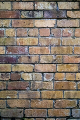 Obraz premiumold brick wall background in vertical format