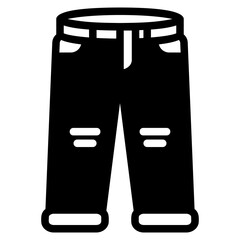 Denim trousers icon