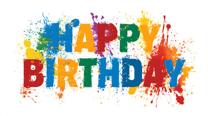 Bold block letters Happy Birthday vector