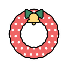 Simple Christmas Wreath Illustration
