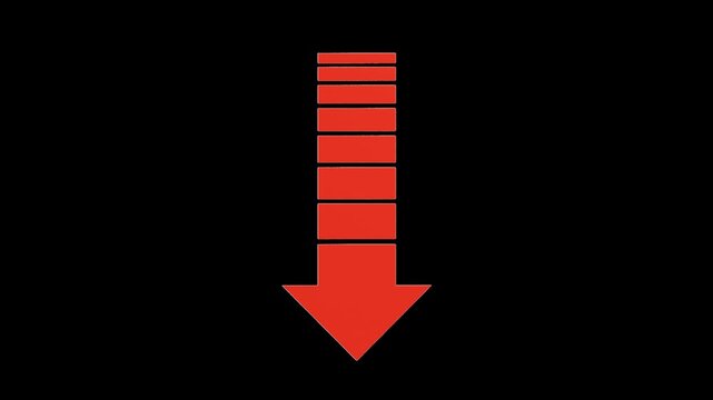 3D Down arrow | Alpha Channel