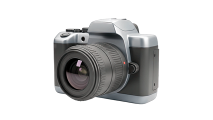 Professional Digital Camera Isolated on White Background