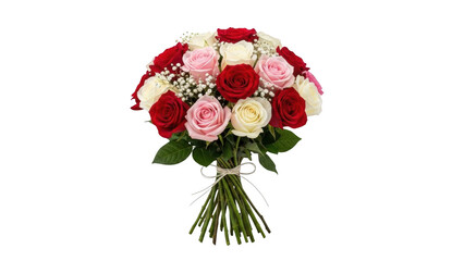Fototapeta premium A beautiful bouquet of roses and flowers on display