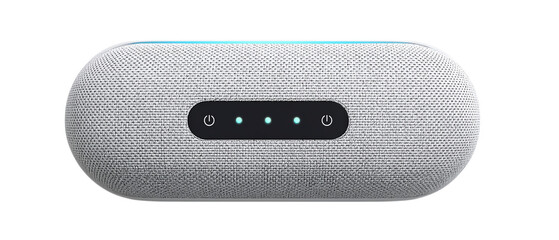 Voice assistant interaction panel with speaker grille design Isolated on a transparent background