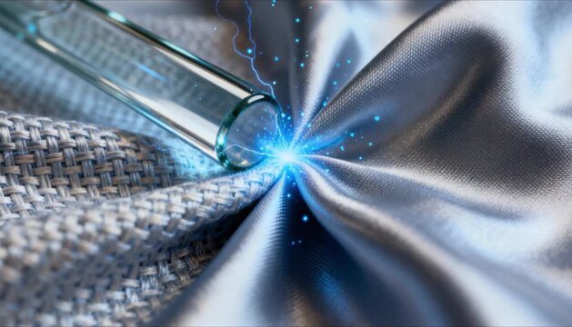 glass rod and silk cloth triboelectric effect visualization perfect for static electricity day