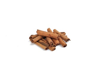 cinnamon sticks isolated on white background 