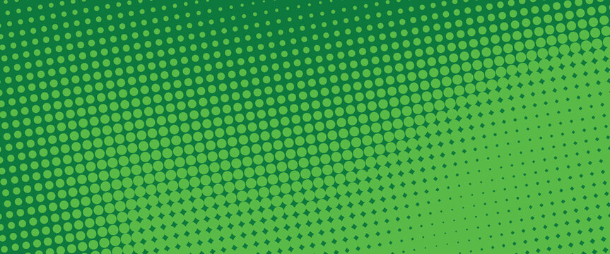 Bright green pixelated dotted texture overlay. green halftone pattern. Retro comic gradient background. green background.