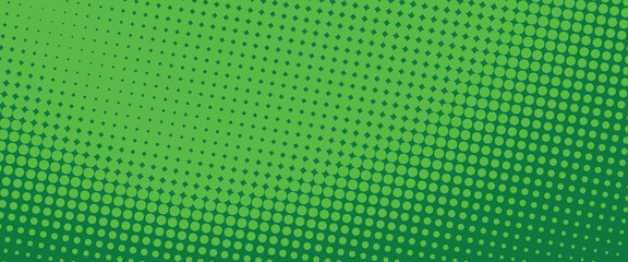 Bright green pixelated dotted texture overlay. green halftone pattern. Retro comic gradient background. green background.