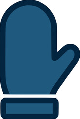 Simple oven mitt icon set with single glove minimalist flat vector