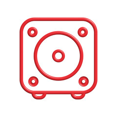 Multimedia speaker icon design template