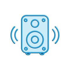 Multimedia speaker icon design template