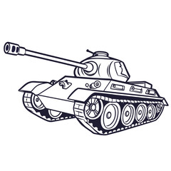 Illustrated military tank © Mamun