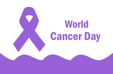 Minimalist banner for World Cancer Day