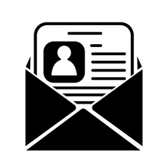 CV Job Application Letter Vector Icon