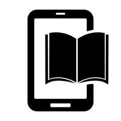 Online Mobile Training and Learning Vector Icon black