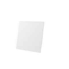 Single white square angled object blank surface with subtle shading creating depth minimal design transparent background