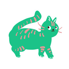 Walking cat illustration