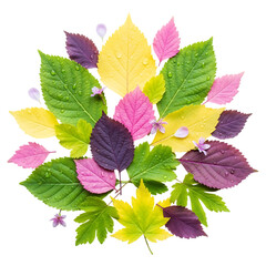 pink and green leaves