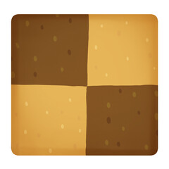 Checkerboard pattern square cookie