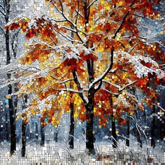 autumn leaves in the forest