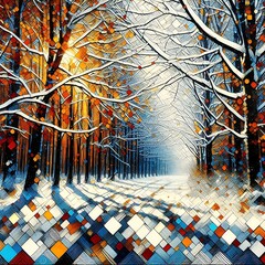 autumn leaves in the forest