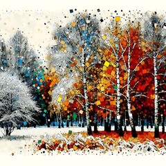 autumn leaves in the forest