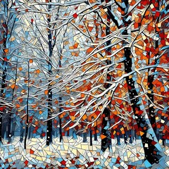 autumn leaves in the forest