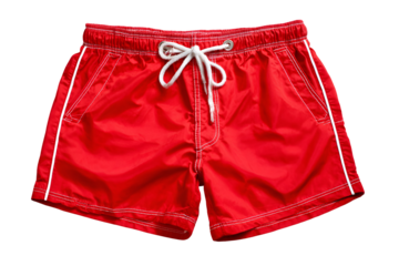 red shorts isolated on white background