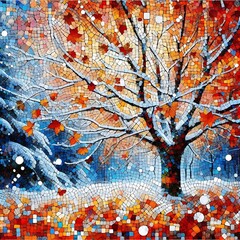 autumn leaves in the forest