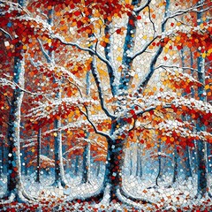 autumn leaves in the forest