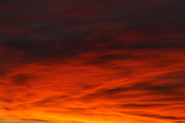 Red clouds sunset