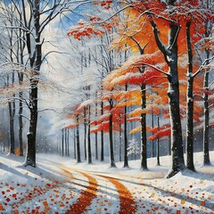 autumn leaves in the forest