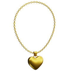 Fototapeta premium Heart Chain Necklace Design